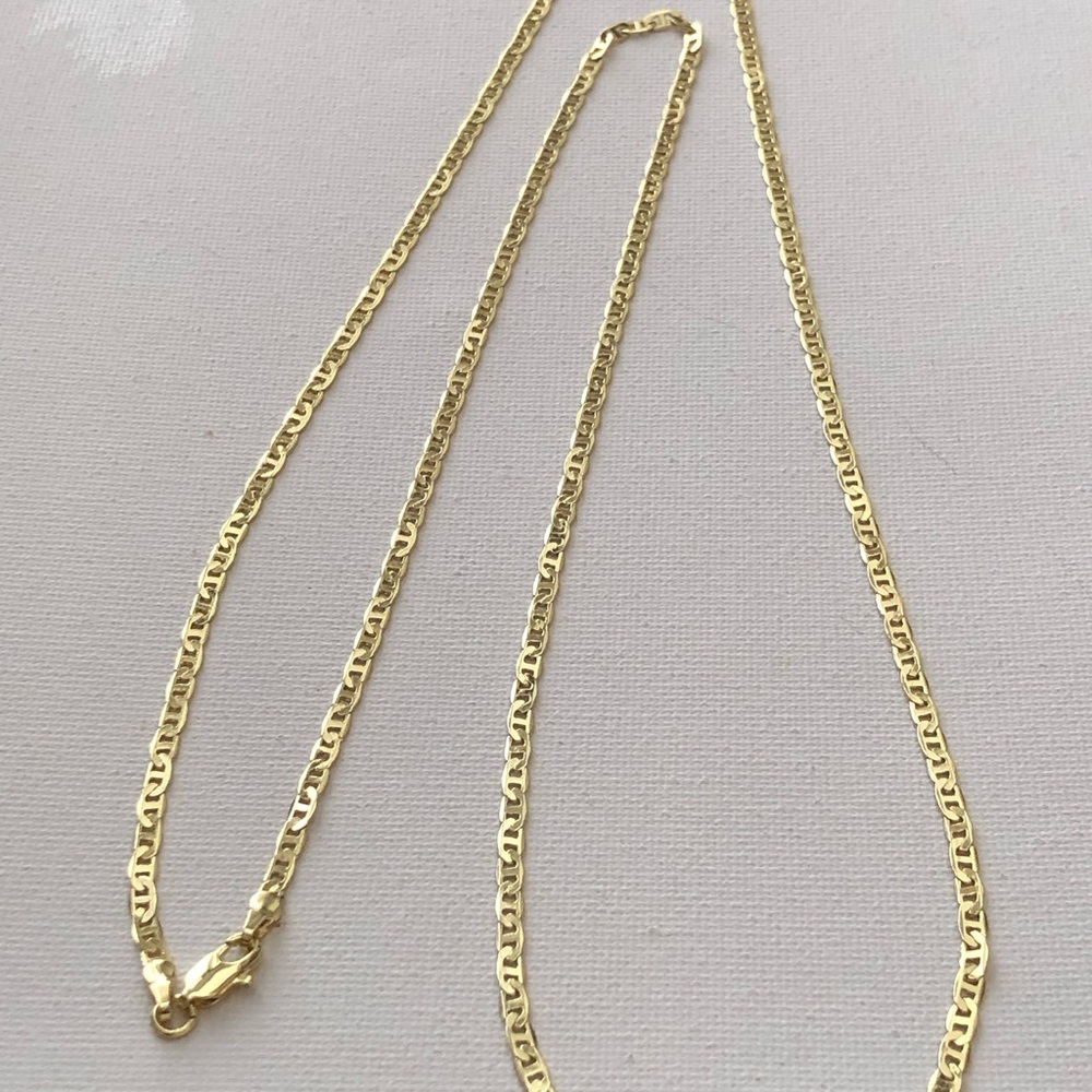 Classic Gold Mariner Chain Necklace